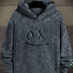 Luxury Plush Fleece Hoodie with OX Design - On Sale Now!